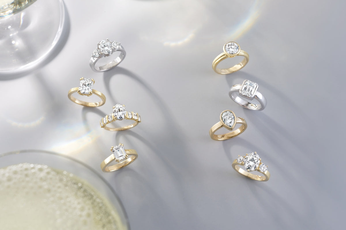 Yellow Gold vs. Platinum engagement rings