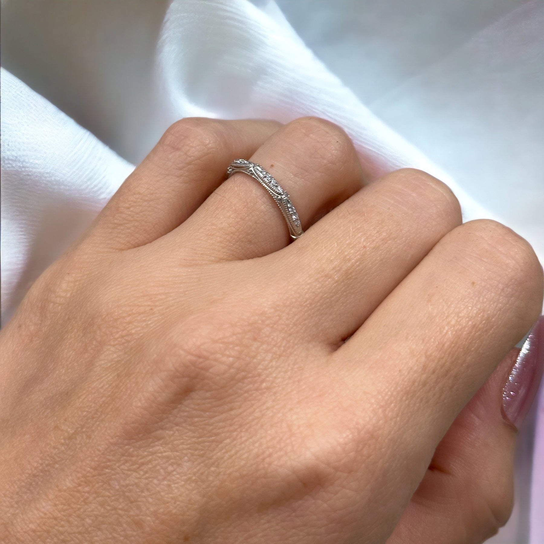 Eternity Diamond Wedding Ring, Mens Diamond Wedding Band, Vintage Wedding  Band, 6 mm Unique Wedding Band, 14K White Gold 2.50 Carat Handmade
