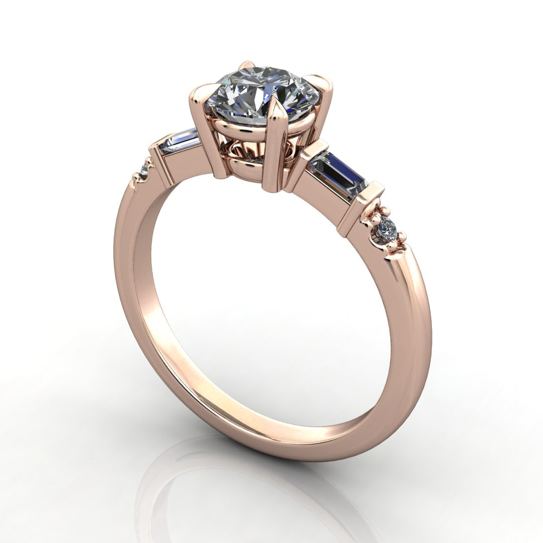 Kaia Accented Solitaire Engagement Ring (setting only)