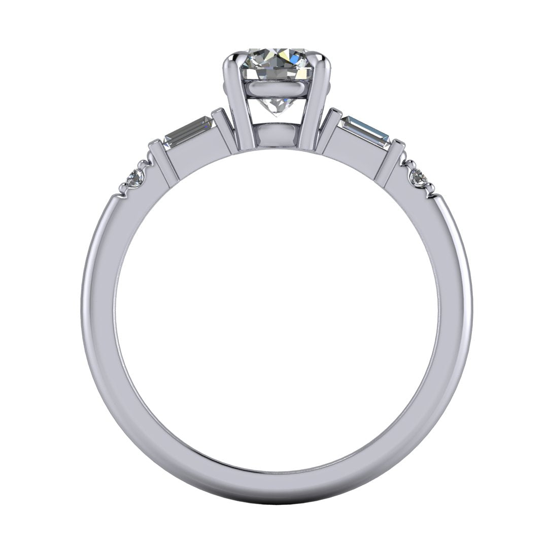 Kaia Accented Solitaire Engagement Ring (setting only)