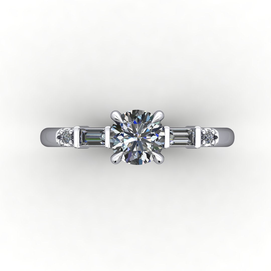 Kaia Accented Solitaire Engagement Ring (setting only)