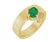 14K Yellow Lab-Grown Emerald Asymmetric Solitaire Ring