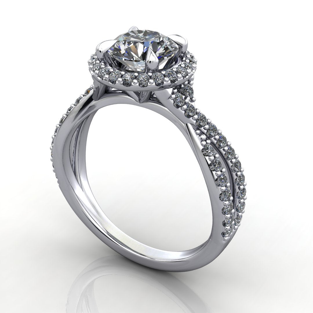 Willow Halo Engagement Ring (setting only)