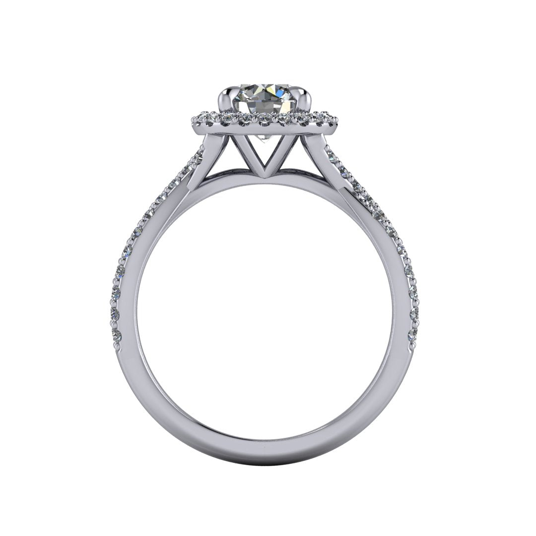 Willow Halo Engagement Ring (setting only)