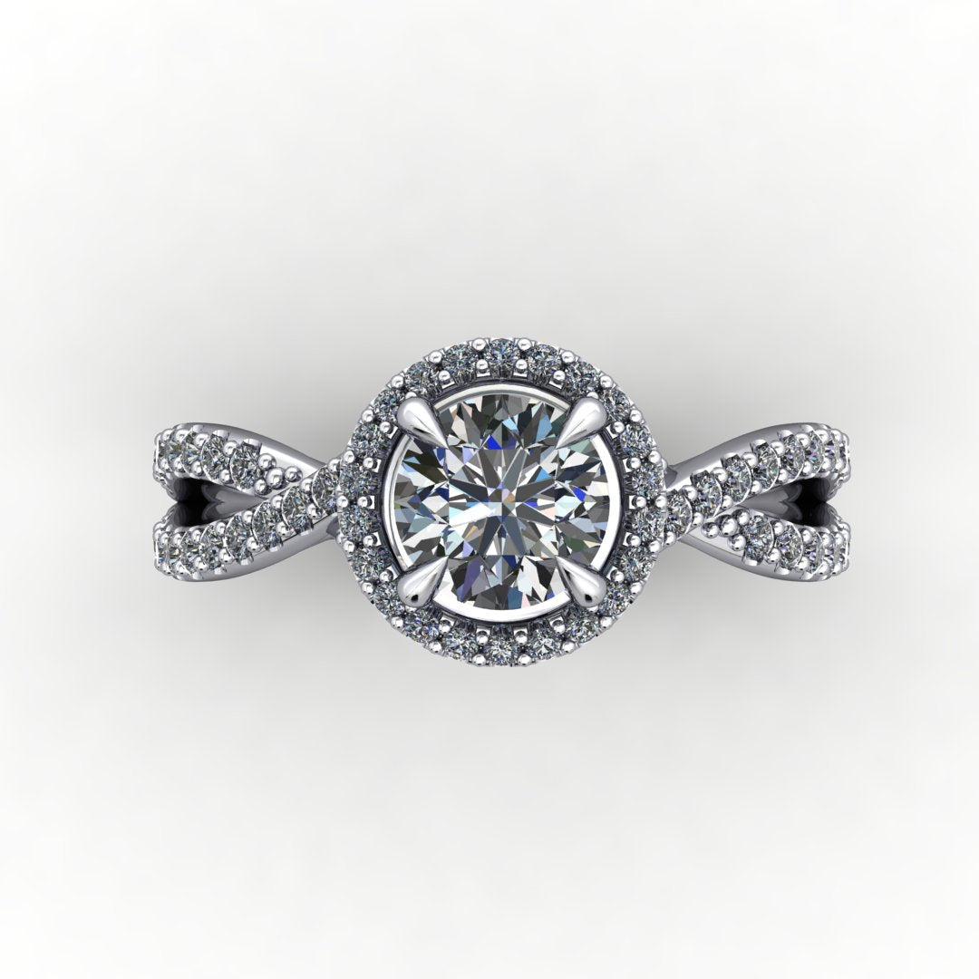 Willow Halo Engagement Ring (setting only)