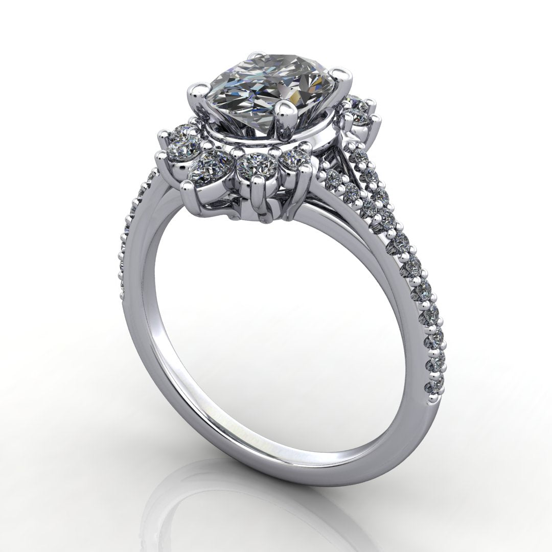 Luna Halo Engagement Ring (setting only)