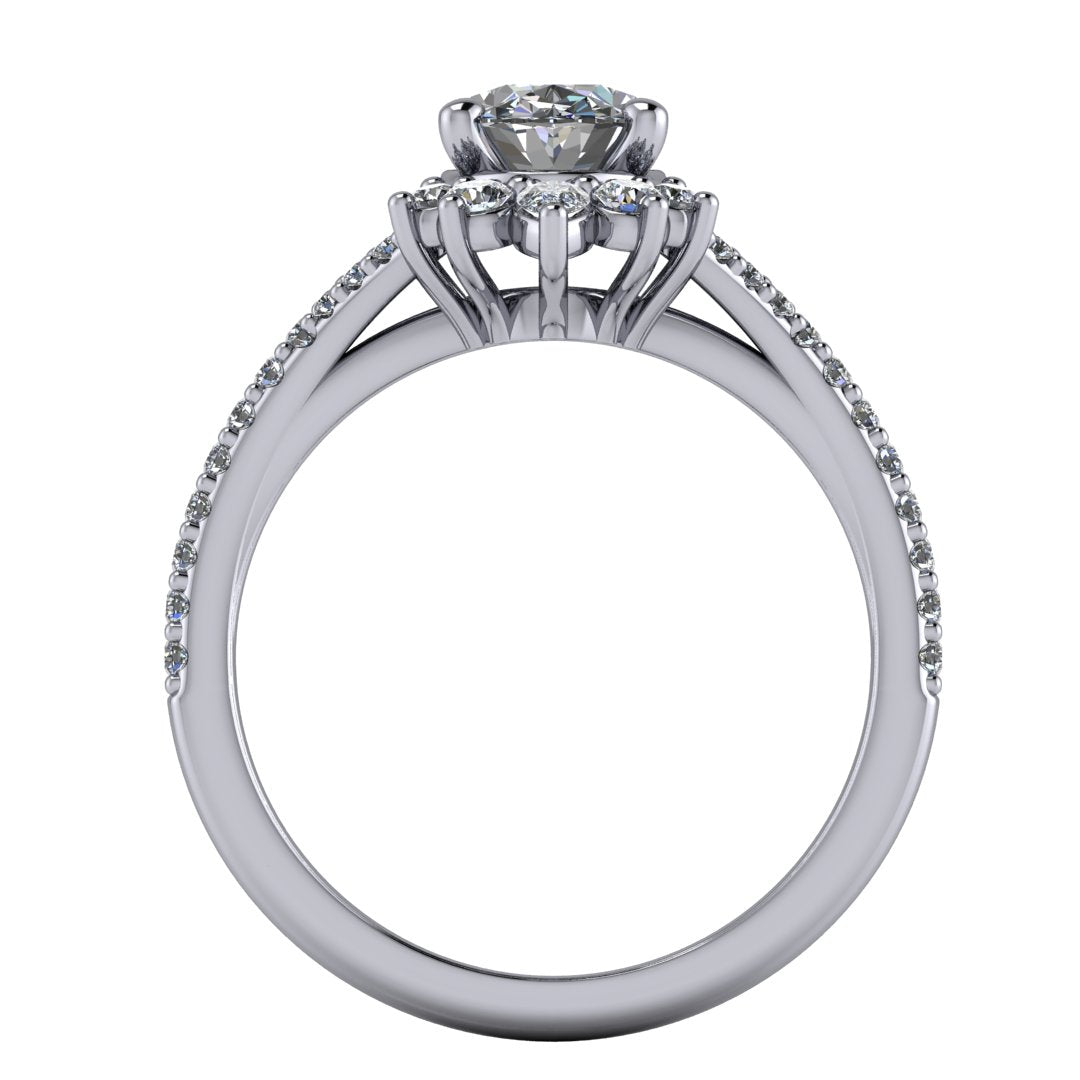 Luna Halo Engagement Ring (setting only)