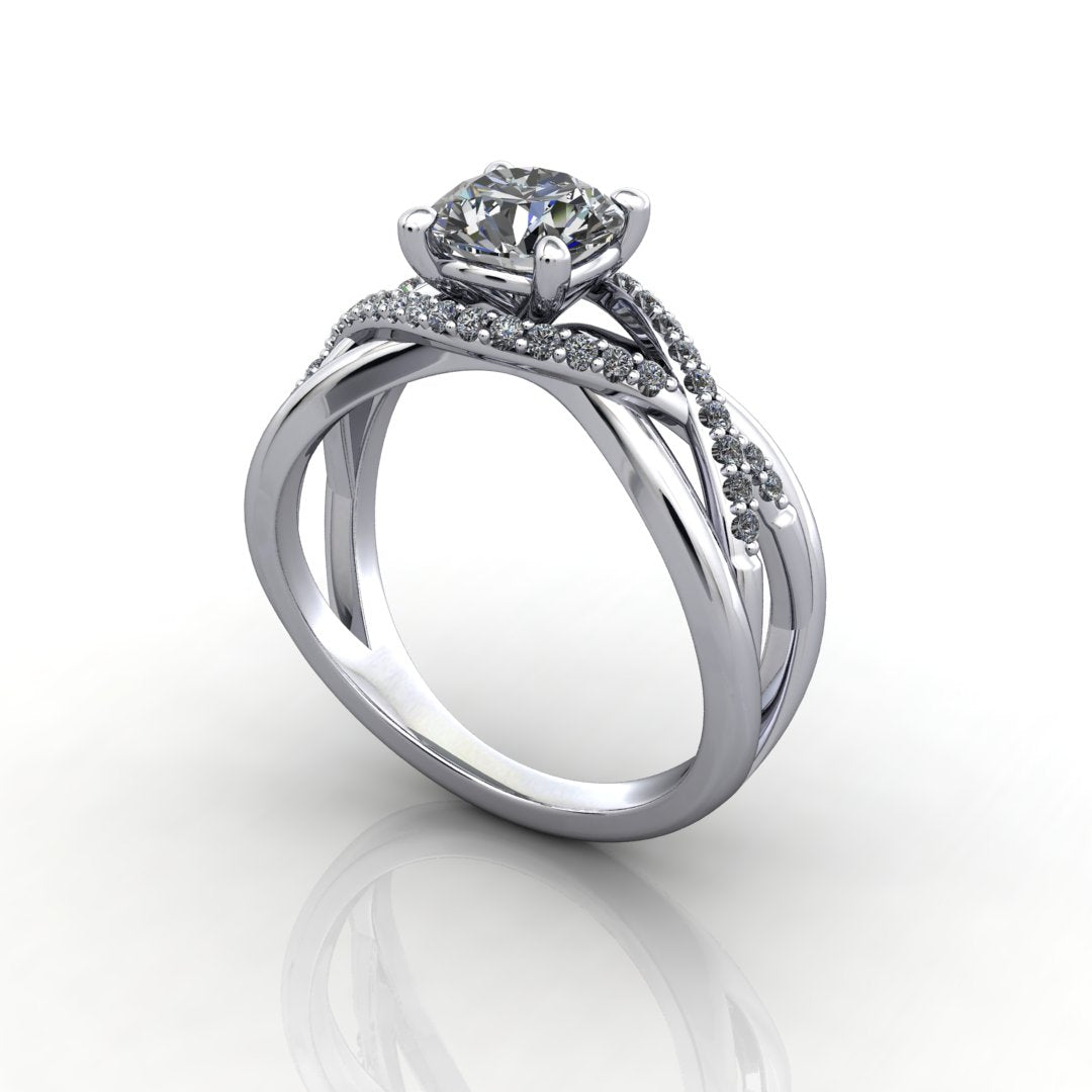 Elise Multi-Band Solitaire Engagement Ring (setting only)