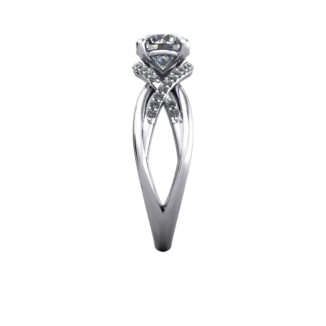 Elise Multi-Band Solitaire Engagement Ring (setting only)