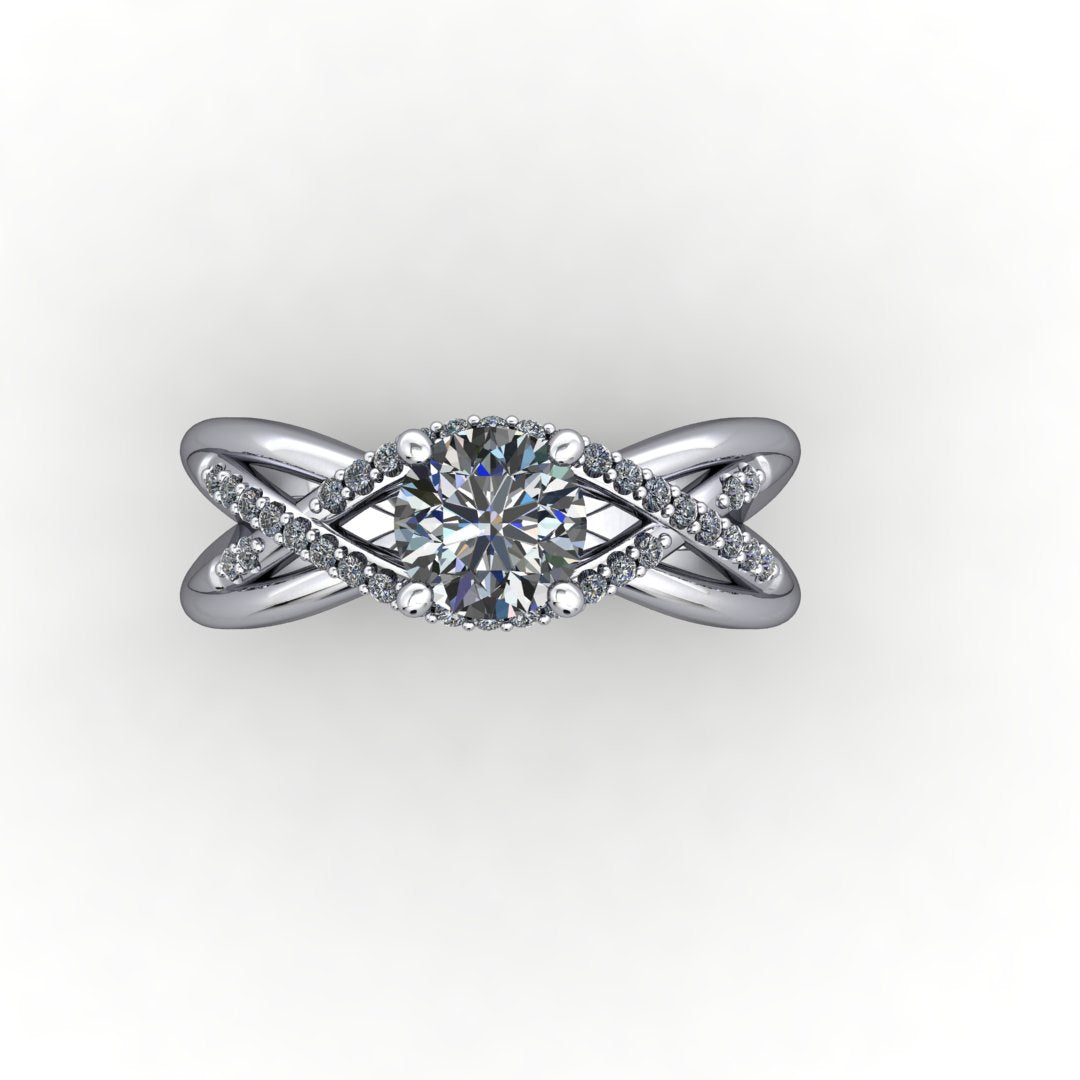 Elise Multi-Band Solitaire Engagement Ring (setting only)