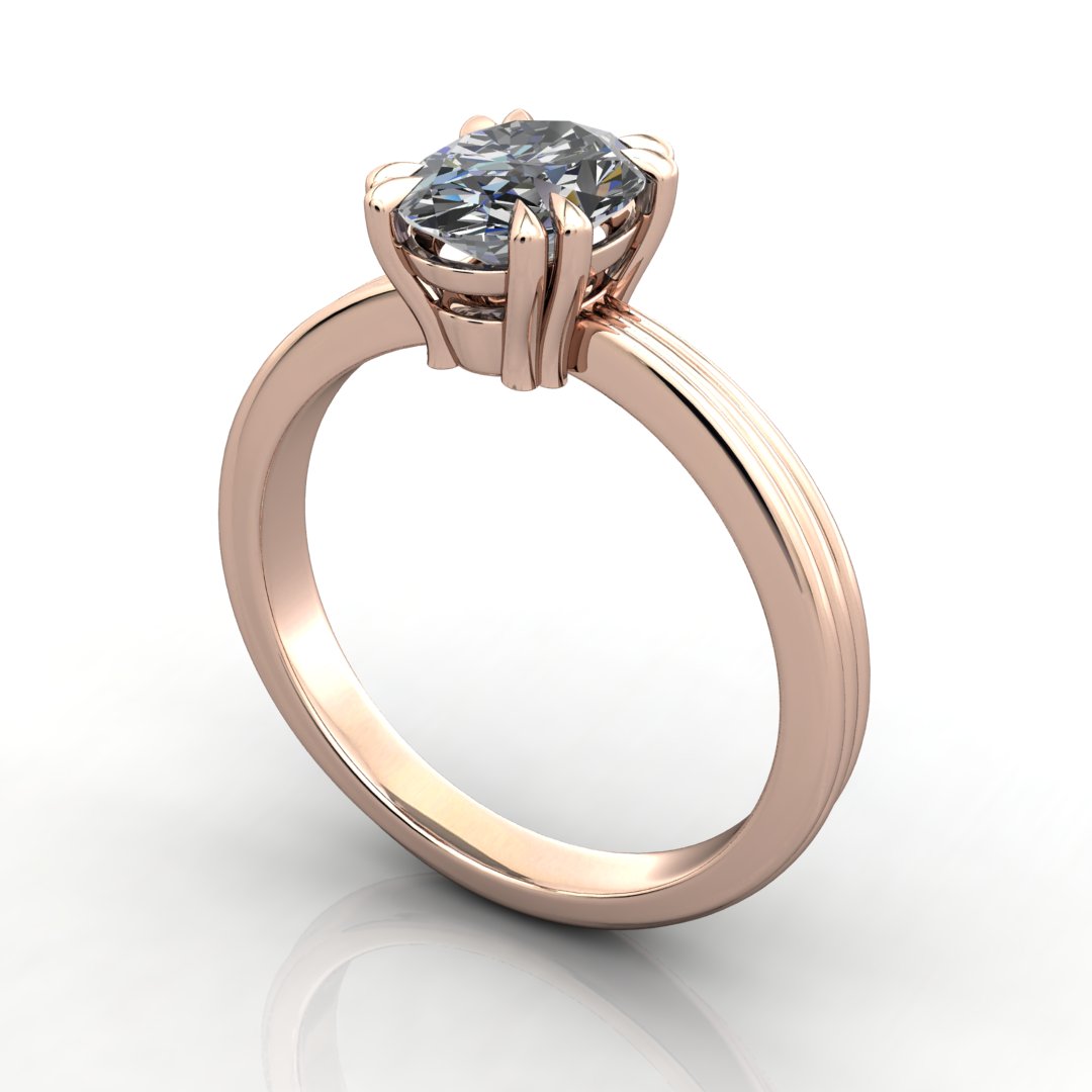 Remi Solitaire Engagement Ring (setting only)