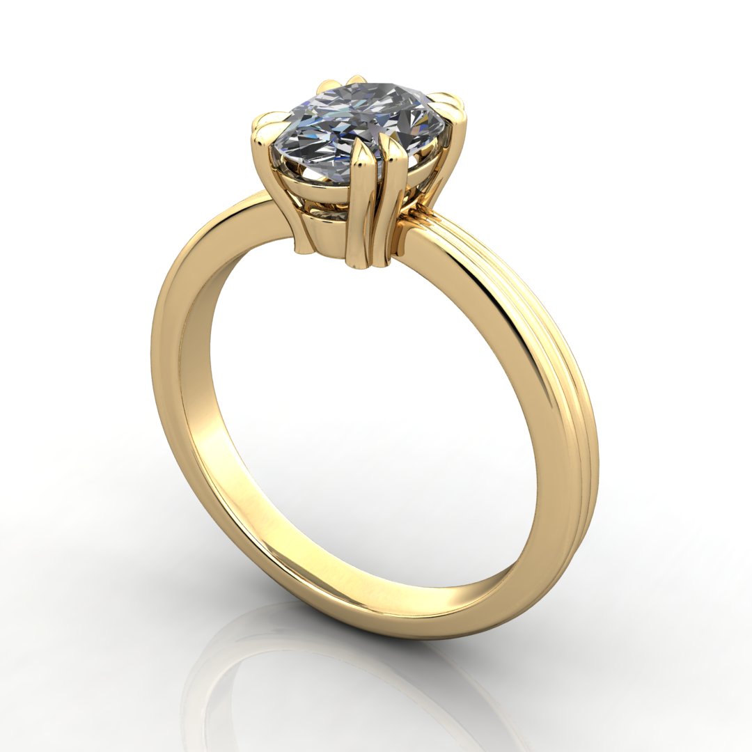 Remi Solitaire Engagement Ring (setting only)