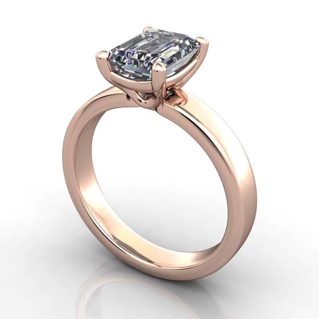 Riley Solitaire Engagement Ring (setting only)