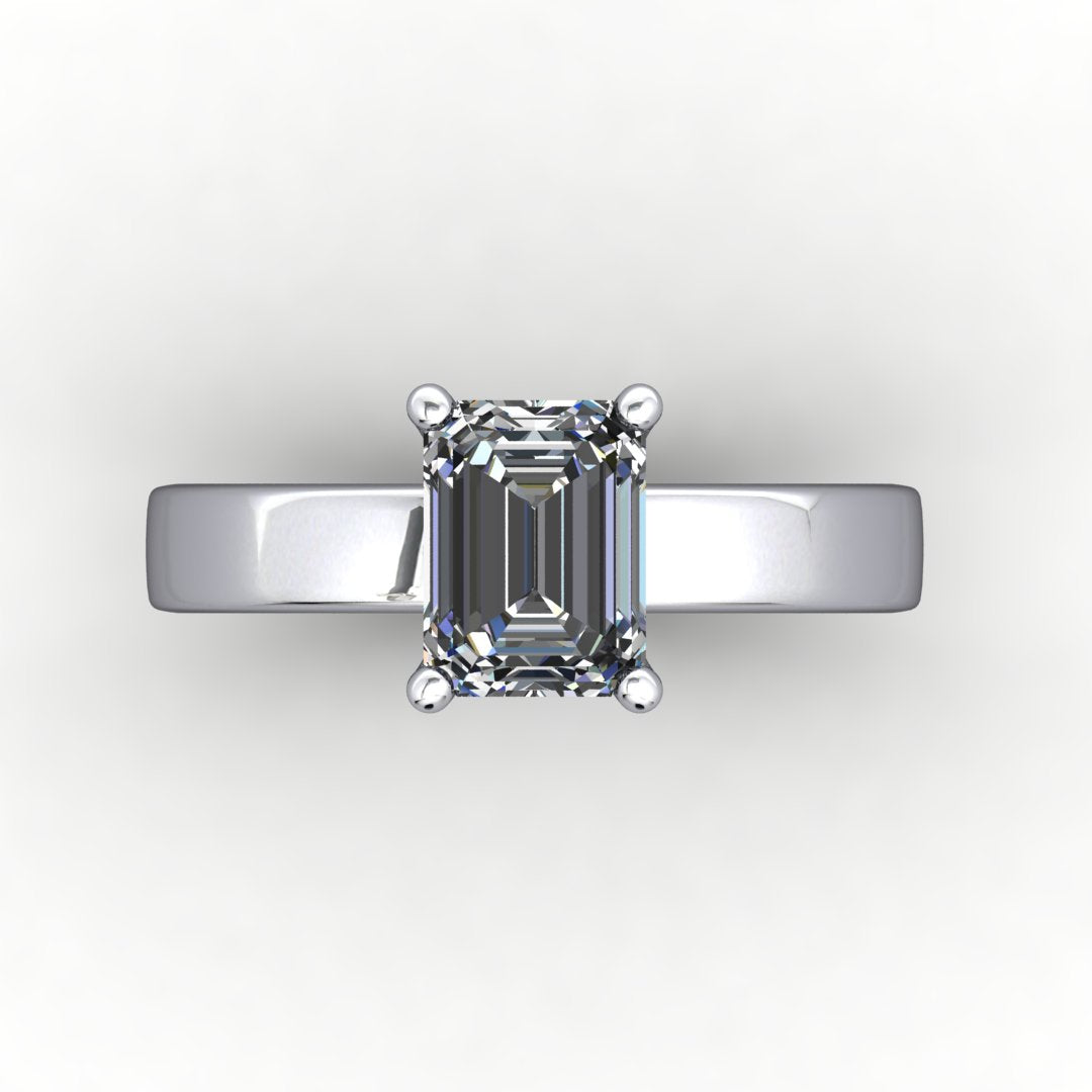 Riley Solitaire Engagement Ring (setting only)