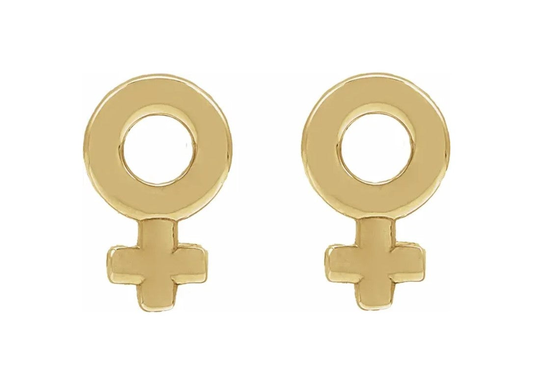 14k Gold Venus Earrings