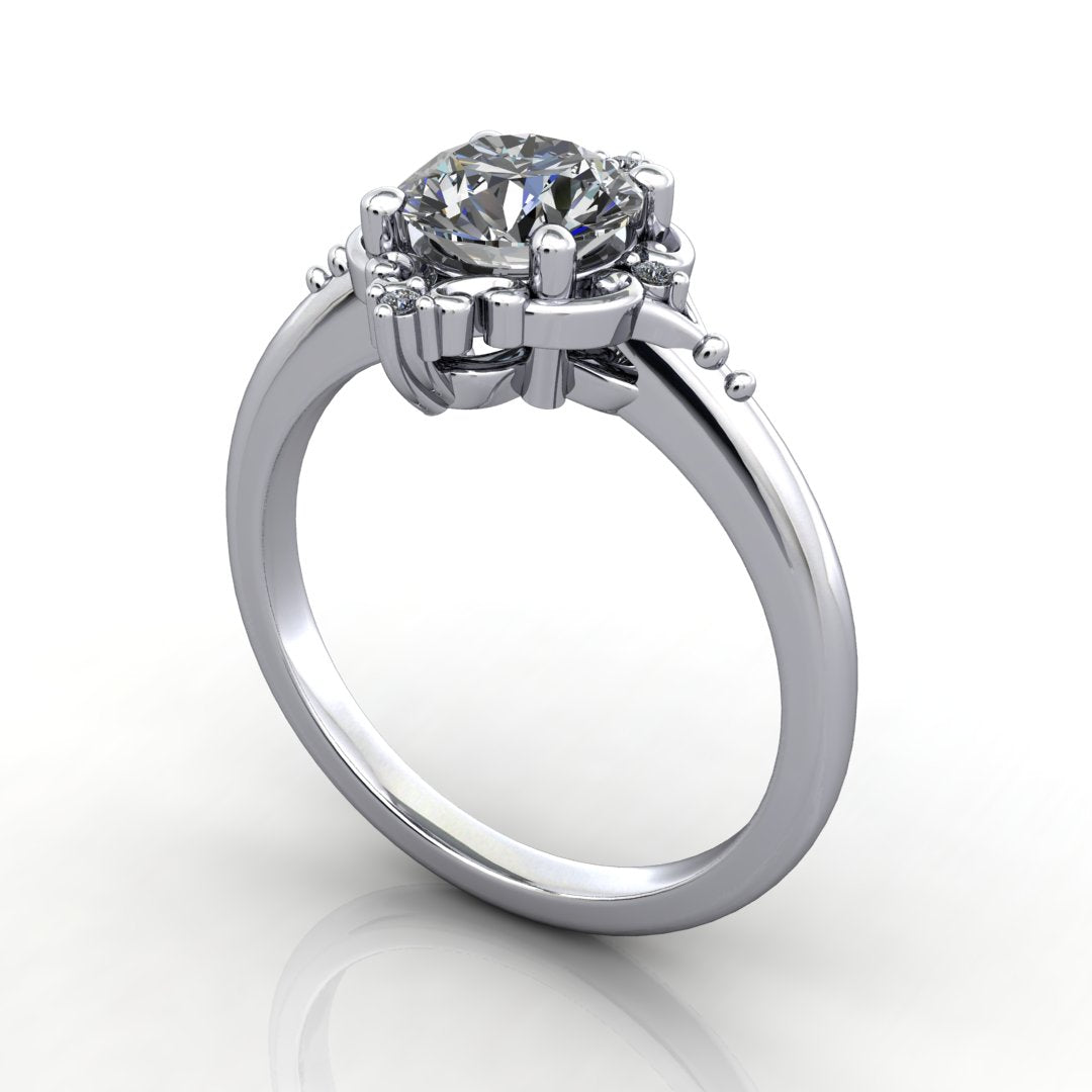 Olive Halo Engagement Ring (setting only)