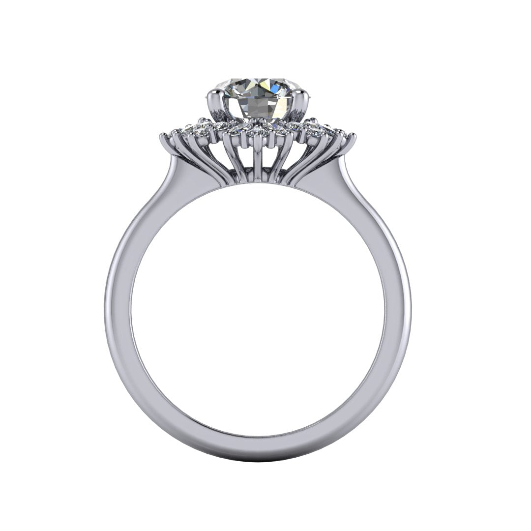 Magnolia Halo Engagement Ring (setting only)