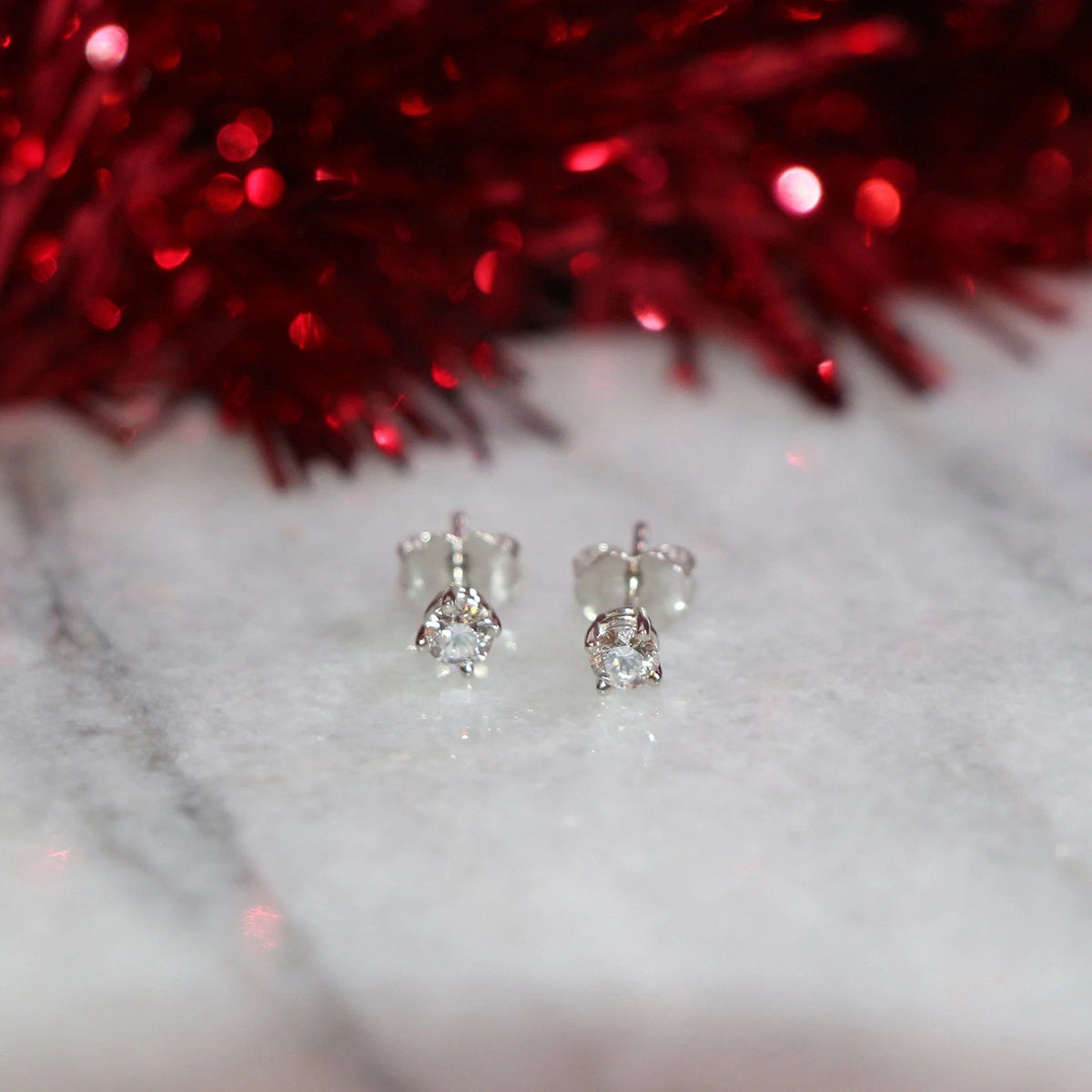 Lab grown diamond stud earrings