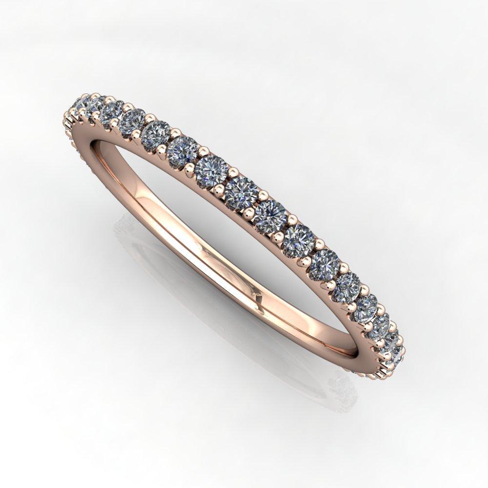 lab-grown diamond wedding band soha diamond co. rose gold