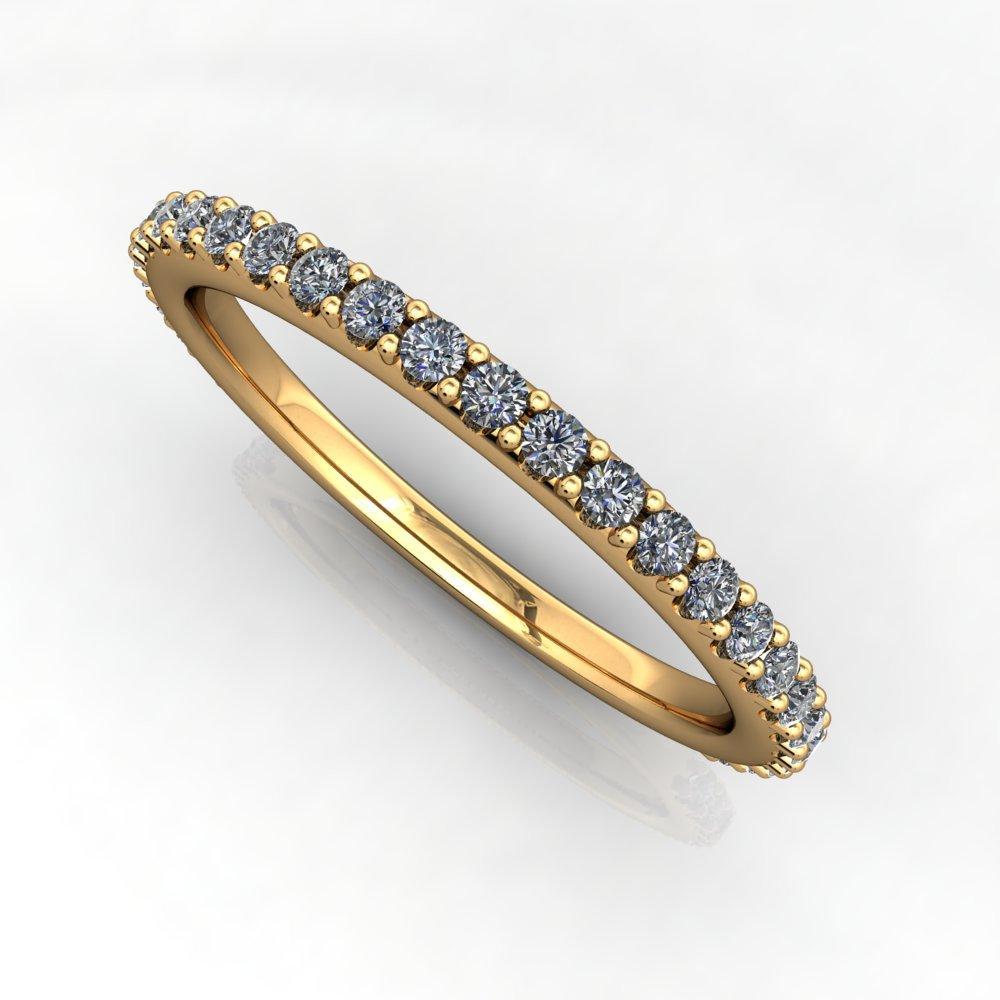 lab-grown diamond wedding band soha diamond co. yellow gold