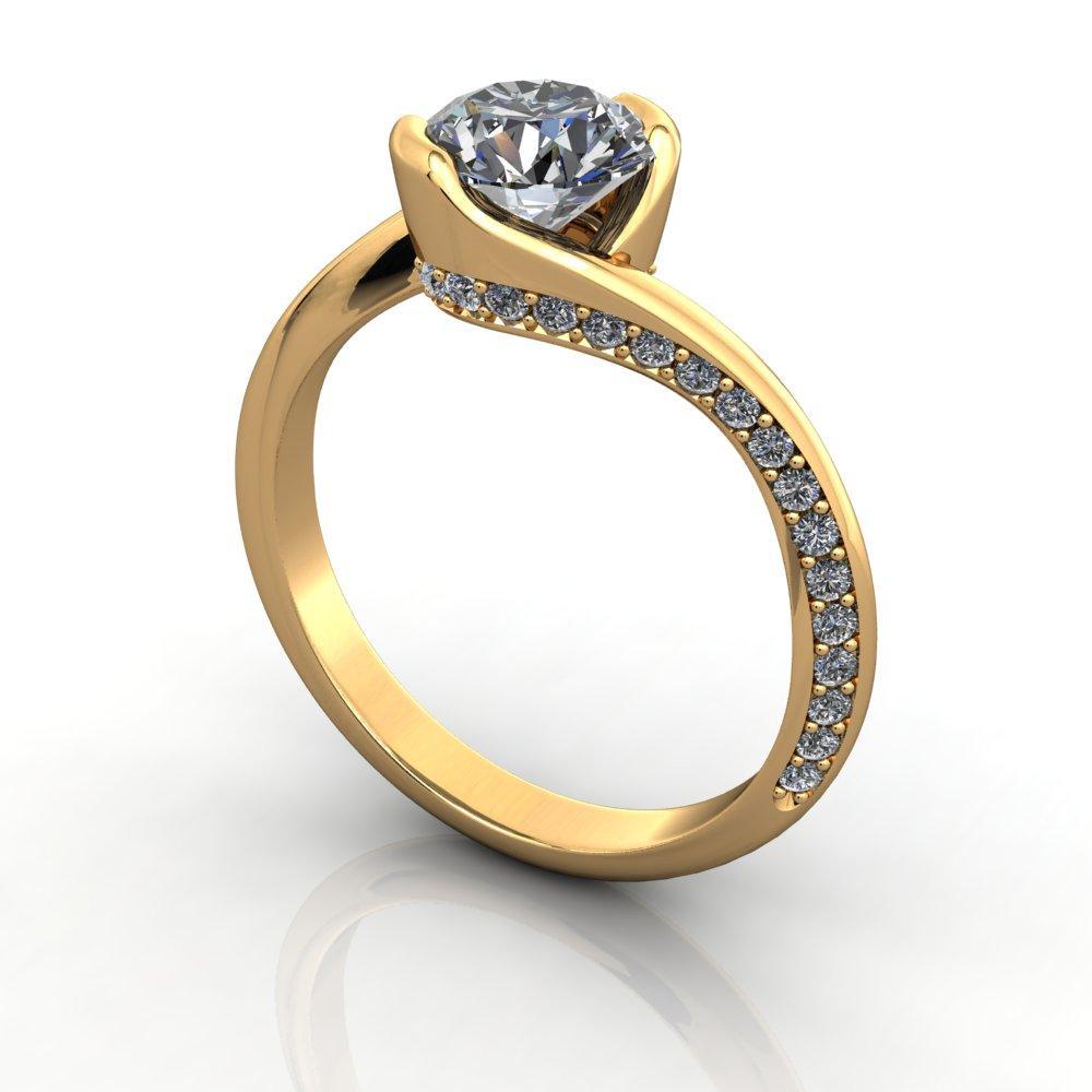 Matte Gold Tension Ring  Tension set engagement rings, Tension engagement  rings, Round stone engagement rings