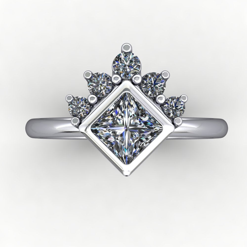 Tiara Half Halo Engagement Ring (setting only)