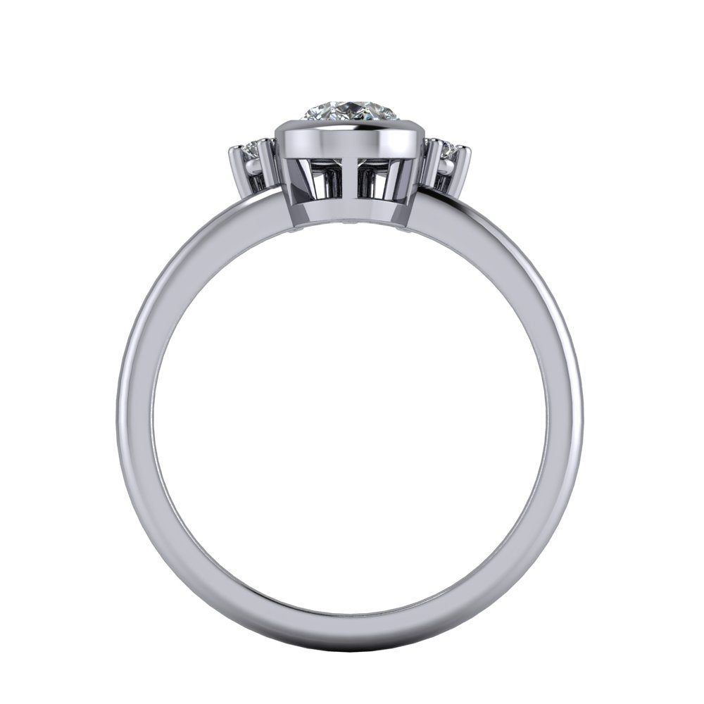 Tiara Half Halo Engagement Ring (setting only)