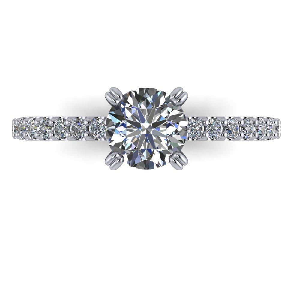 Cathedral solitaire with side stones soha diamond co. 