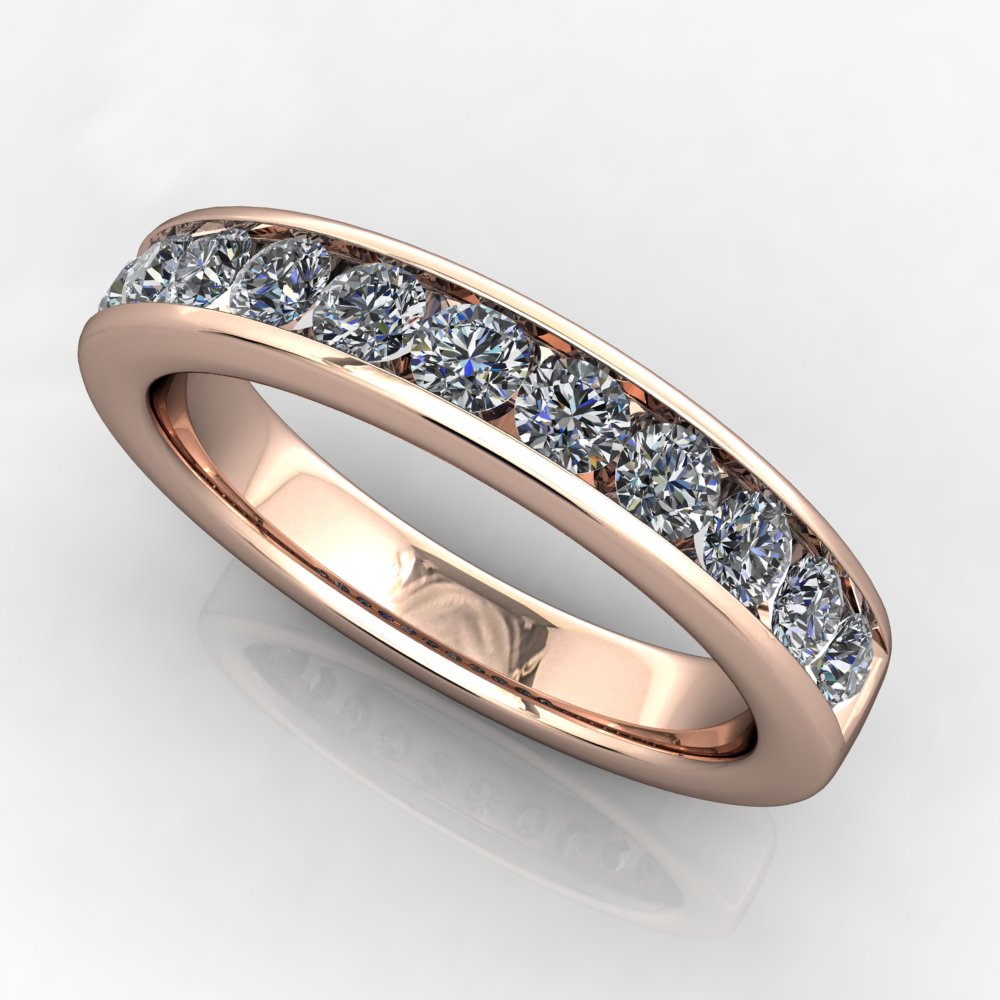 Channel-Set Diamond Wedding Band (Various Sizes)