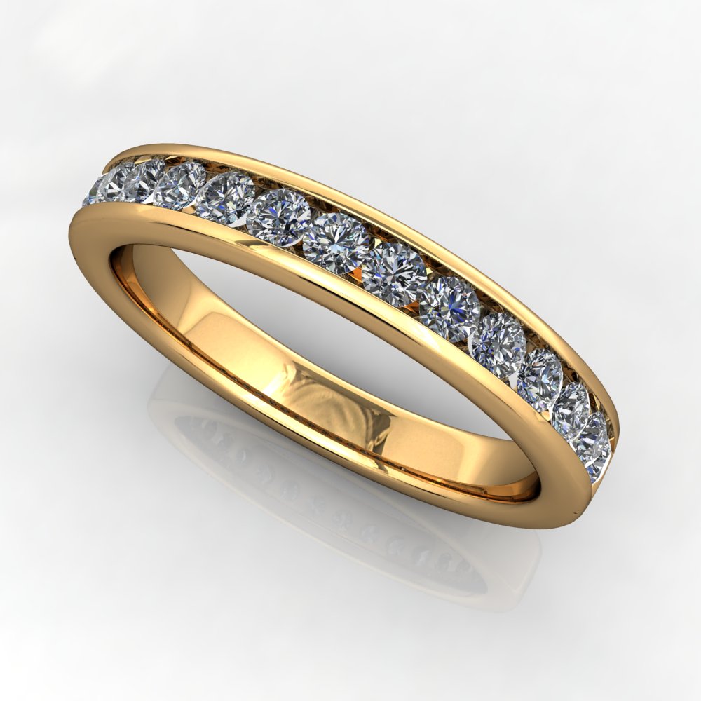 Channel-Set Diamond Wedding Band (Various Sizes)