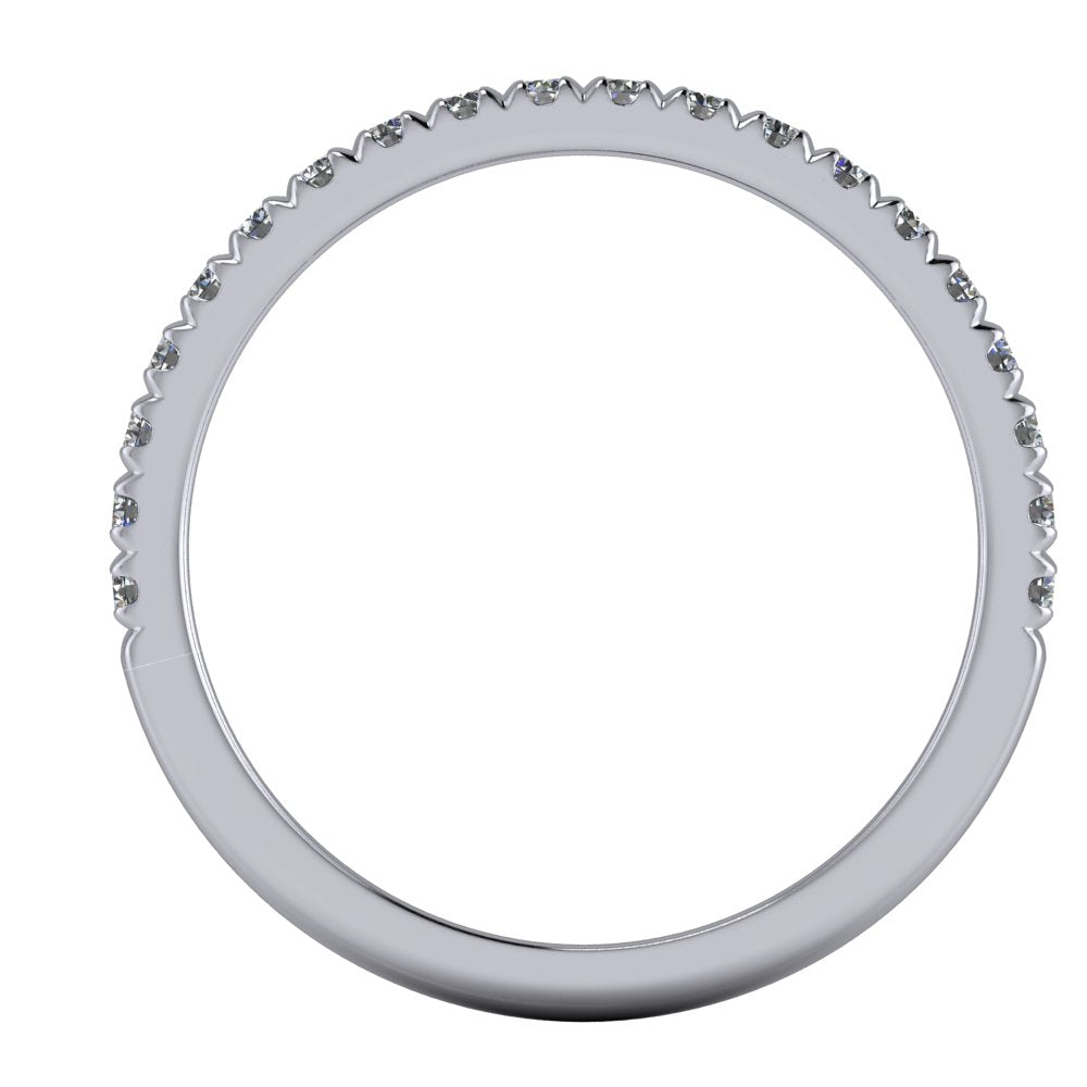 The Classic French-Set Wedding Band (Various Sizes)