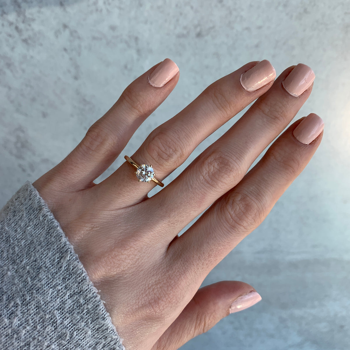 Cleo Six-Prong Solitaire Engagement Ring (setting only)