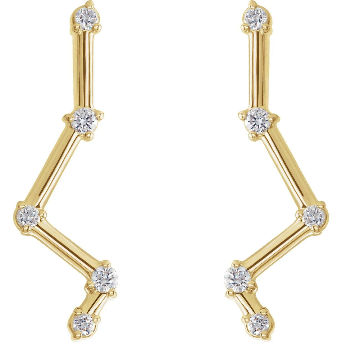 diamond constellation earrings