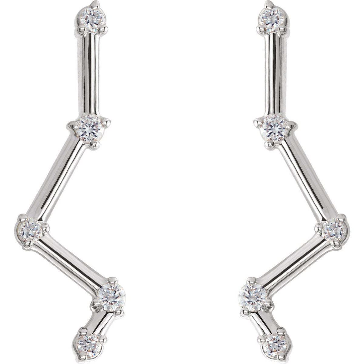 Diamond constellation earrings