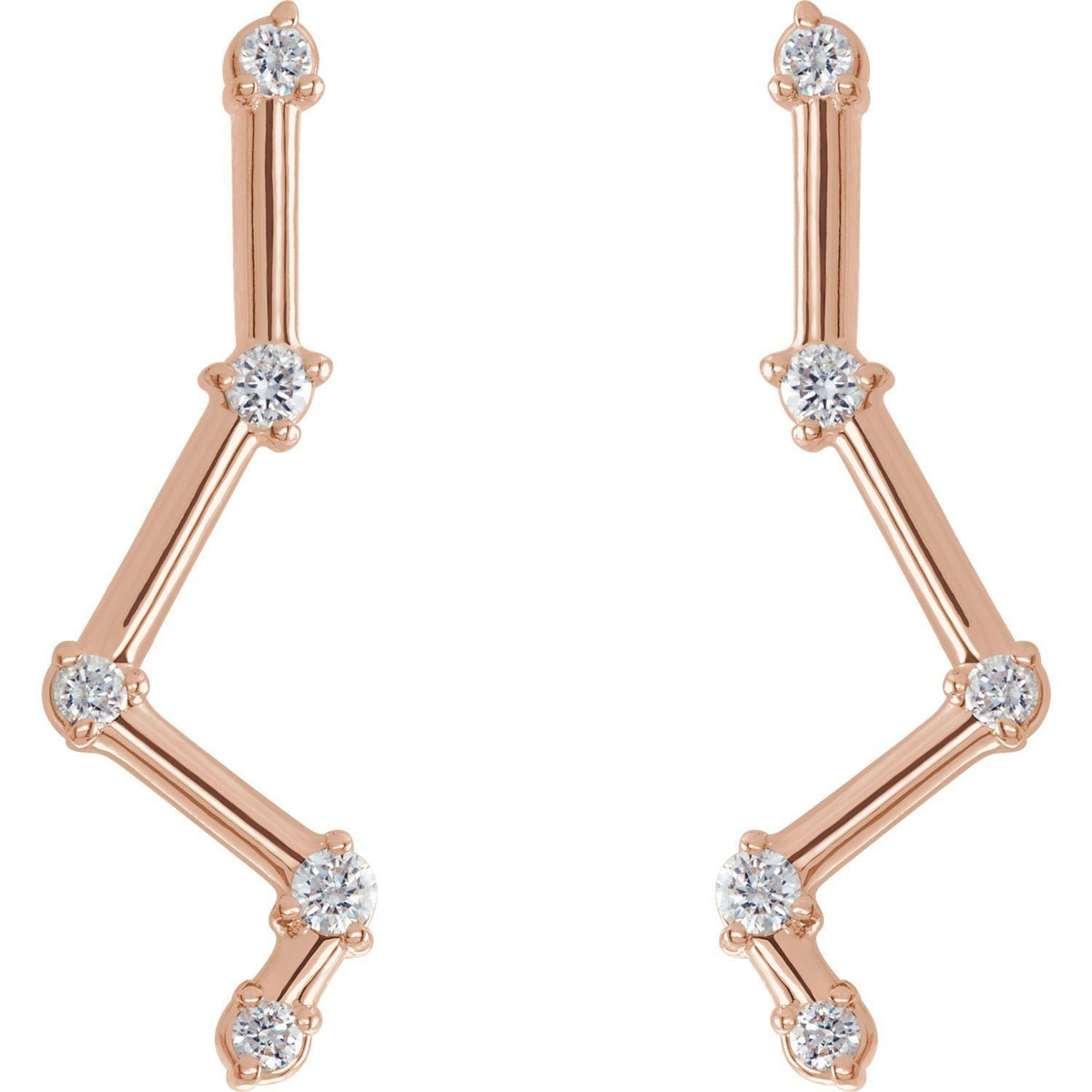 Diamond constellation earrings