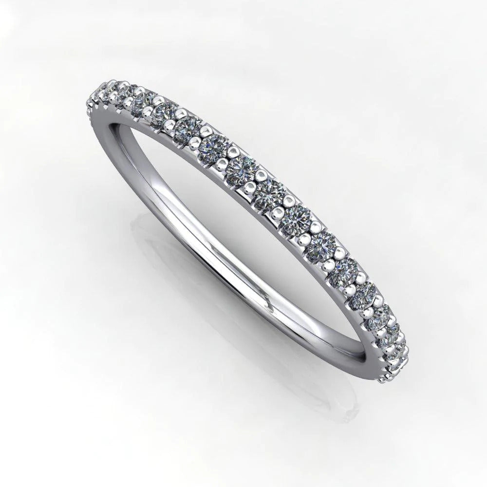 1/4 diamond ctw wedding band in white gold