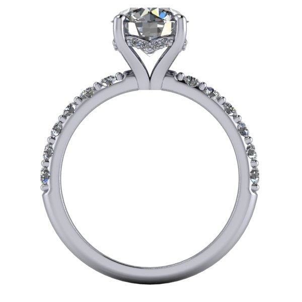 Lourdes Solitaire Vintage Engagement Ring (setting only) - Soha