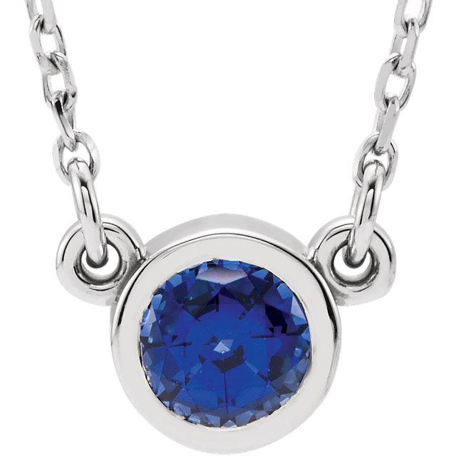 bezel set gemstone necklace