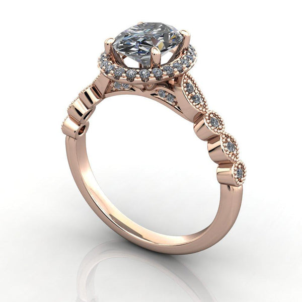 Grace Halo Engagement Ring (setting only) - Soha Diamond Co.™
