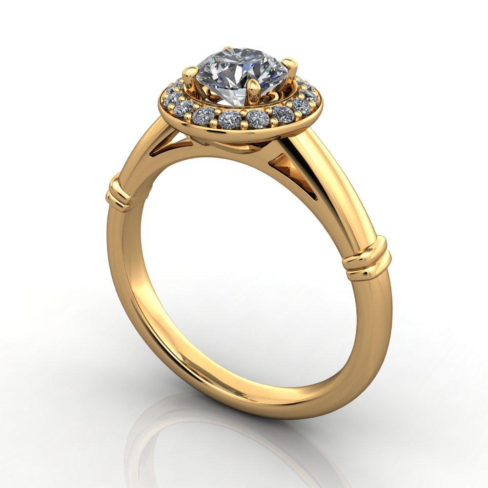 Kyoto Halo Engagement Ring (setting only) - Soha Diamond Co.™
