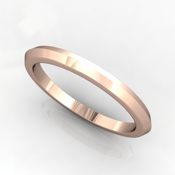 2mm Classic Dome Gold Wedding Band | Eternate