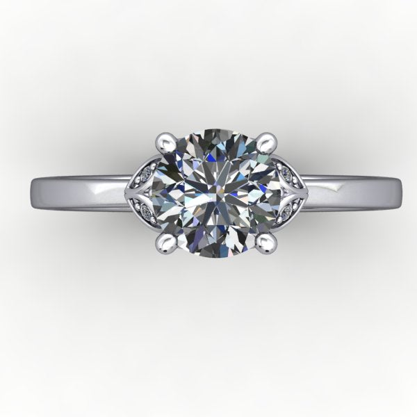 Lily Accented Solitaire Engagement Ring (setting only)