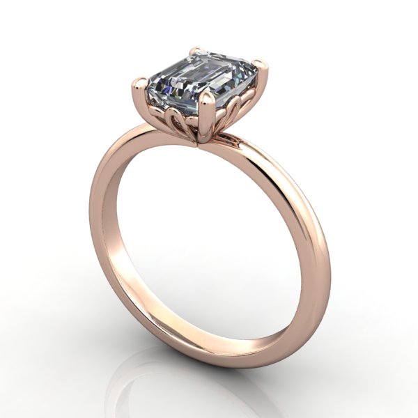 Olivia Solitaire Engagement Ring (setting only)