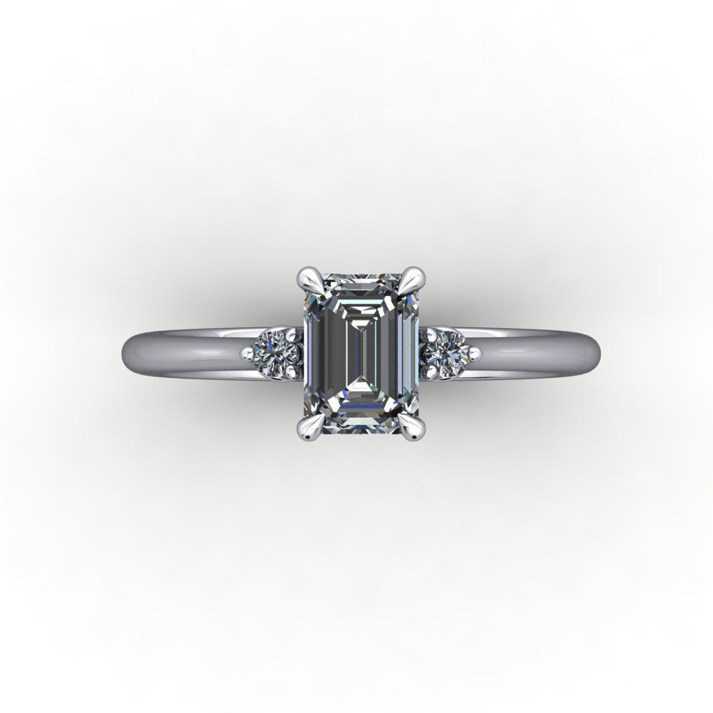 Everly Accented Solitaire Engagement Ring (setting only)