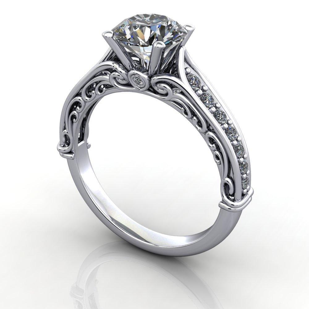 Bezel set engagement ring | Boston Jewelers - Freedman Jewelers